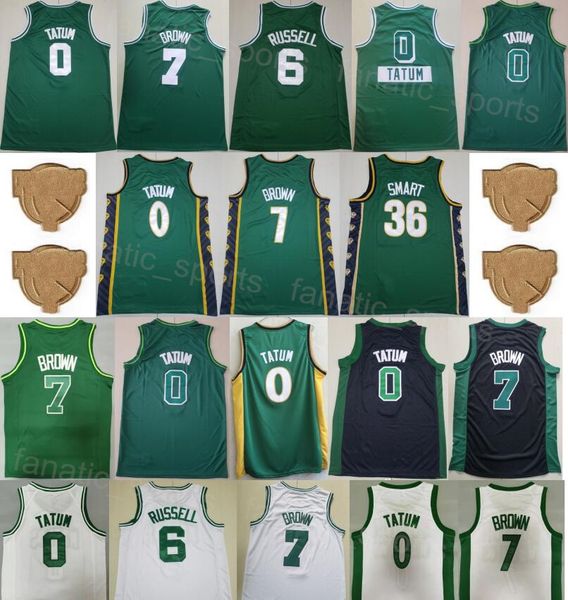 

basketball finals marcus smart jerseys 36 bill 6 jayson tatum 0 jaylen brown 7 shirt for sport fans earned city team color black green white, Black;red