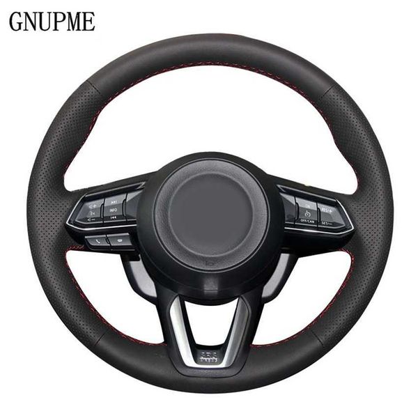 

steering wheel covers hand-stitched steering wheel cover black leather car steering wheel cover for mazda cx-3 cx3 cx-5 cx5 2017 2018 g23052