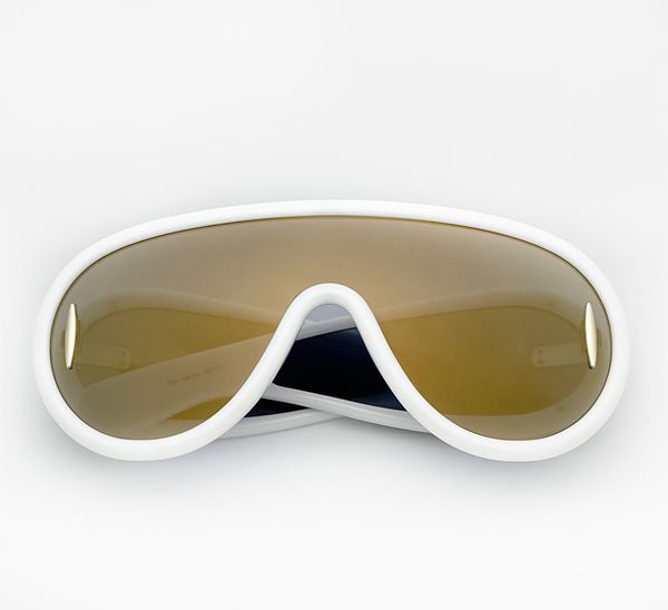 

622s rendy designer 40108 mens women sunglasses mask type oversized acetate pilot shape glasses outdoor avant-garde style uv protection come, White;black
