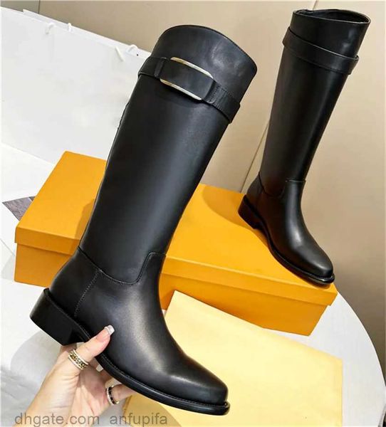 

2023 designer paris territory flat high ranger boots iconic branded women ankle boot laureate platform desert calfskin chunky martin winter, Black