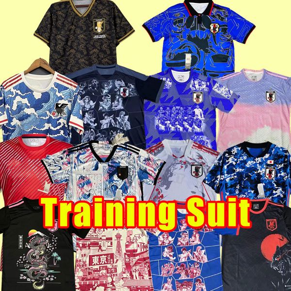 

world cup 2022 japan soccer jerseys 22 23 blue tsubasa atom japanese 2023 football fans shirt honda kagawa okazaki special edition training, Black;yellow