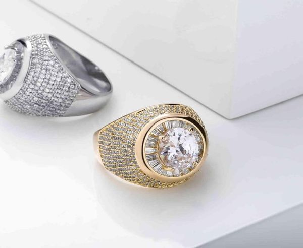 

2021 rectangular round large zircon ring prong setting aaacz stones jewelry for gift4364860, Silver