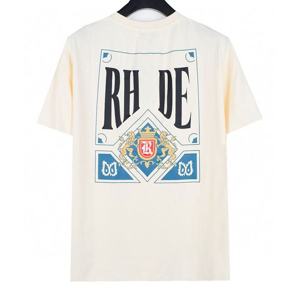 

23ss los angeles brand classic card tee custom-fit vintage wash cotton short sleeve tee-shirt mens and womens couple casual comfort loose te, White;black