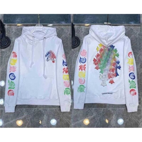 

hoodies sweatshirts mens luxury jackets designer zipper heart horseshoe cross print brand ch women chromes coat casual pullover loose sweate, Black