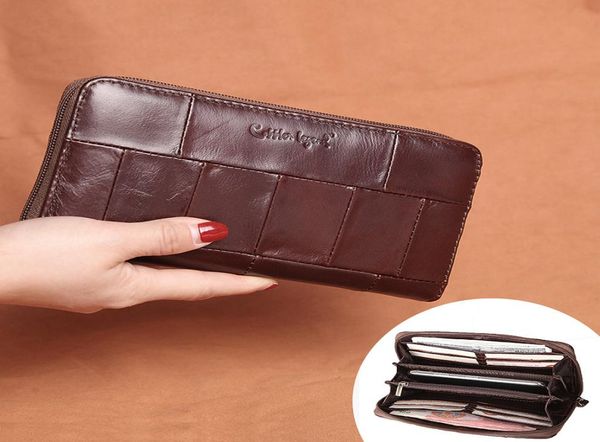 

2020 new arrvial genuine leather womens wallet cltuch card holder7382062, Red;black