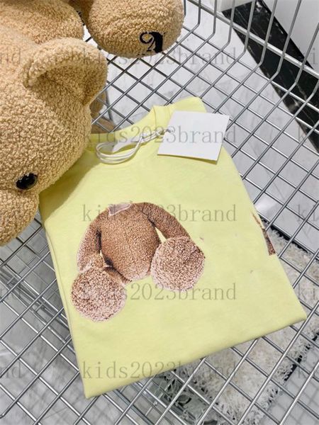 

yellow color boys clothes kids clothing s kids t shirts wholesale guillotine bear girls brand designer t shirts high end cotton tees round n, Blue