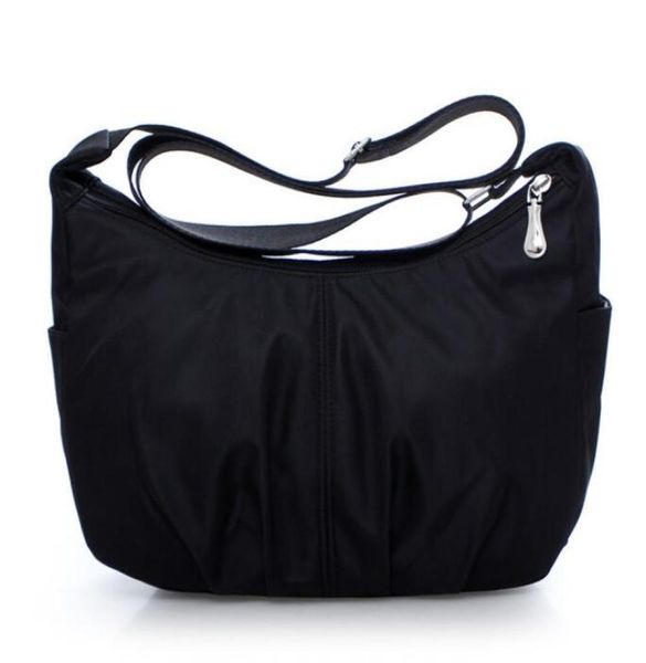 

nylon shoulder fashion casual large capacity lady messenger bag7201308, Black;red