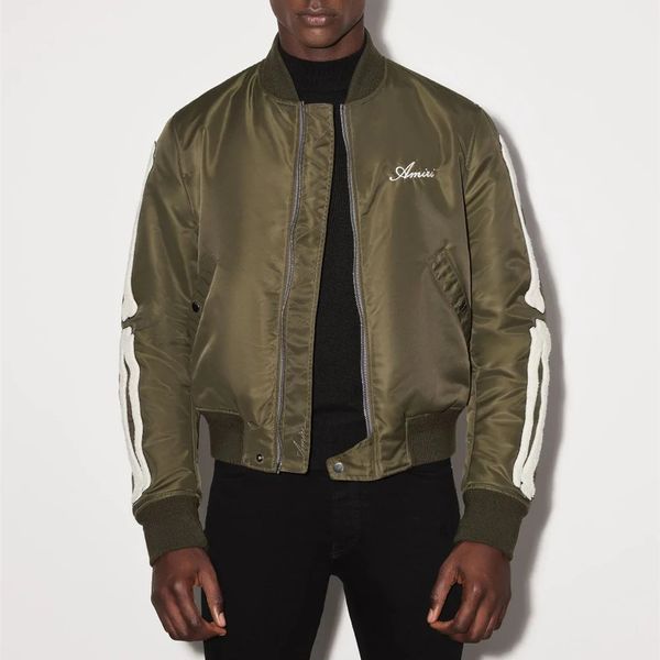

men jackets winter graphic coat 23ss autumn sportwear clothing womens full zipper amiryes embroidery jacket man, Black;brown