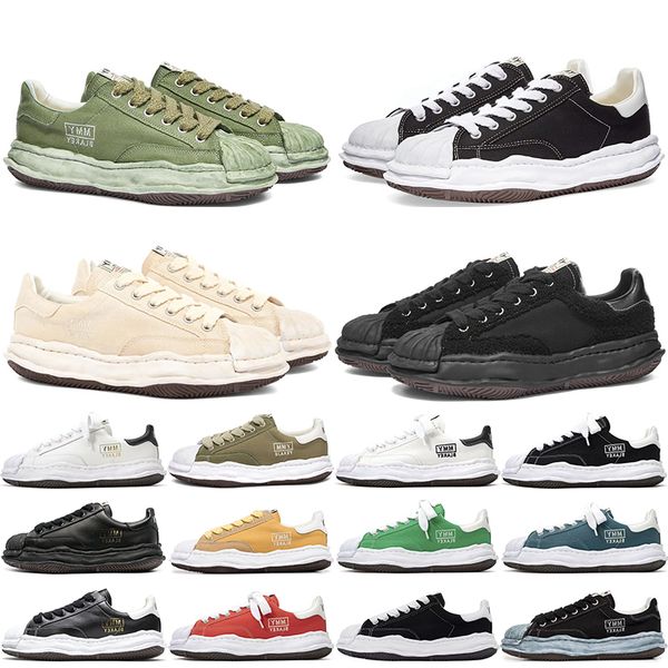 

casual maison mihara yasuhiro blakey og sole canvas low mens trainers womens sports sneakers personality green black white yellow outdoor mm