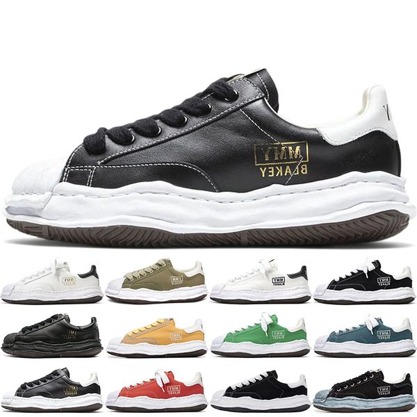 

mens maison mihara yasuhiro blakey og sole canvas low trainers womens sports sneakers new style of green black white yellow mmy retro shoes