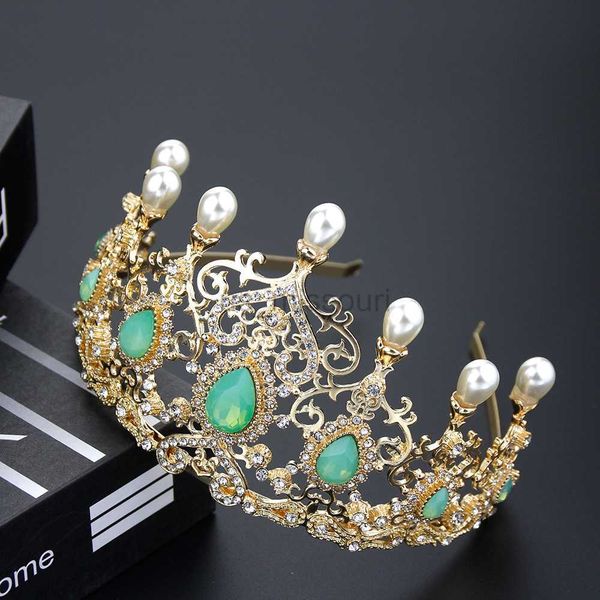 

other fashion accessories neovisson gold color gorgeous pearl hair crown arabic flower tiaras hairband algeria morocco bride wedding jewelry, Silver