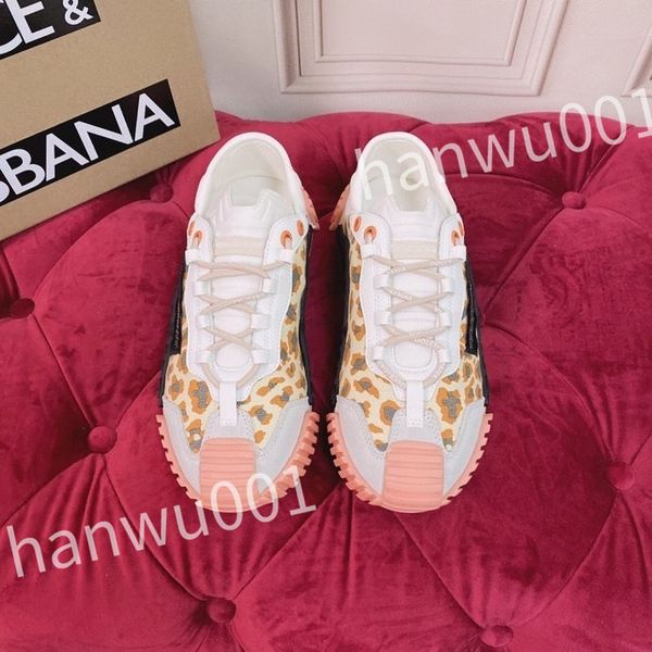 

new fashion women mens casual shoes desiner genuine leather platform lace up sneakers runway running walking shoe, Black