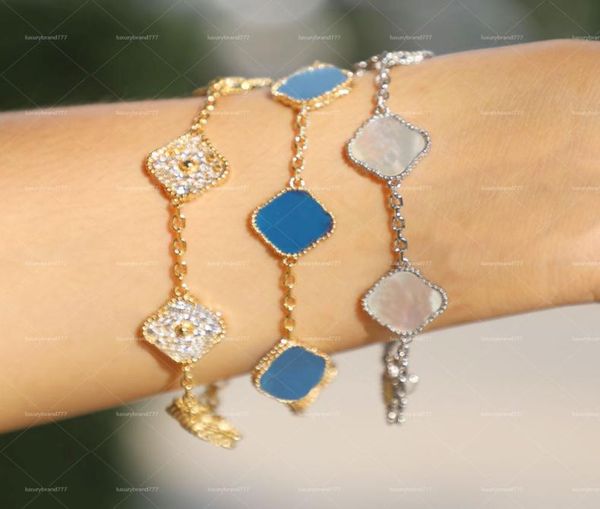 

charm bracelets charm bracelets luxury designer bracelets clover bracelet charm elegant classic fashion 18k agate shell holiday we5533919, Golden;silver