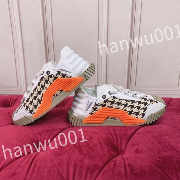 

new fashion womens mens casual shoes desiner genuine leather platform lace up sneakers runway running walking shoes, Black