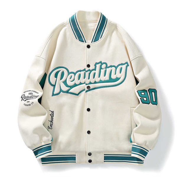 

autumn jacket men's street chase young students fashion letter embroidery men's baseball uniform, Black;brown