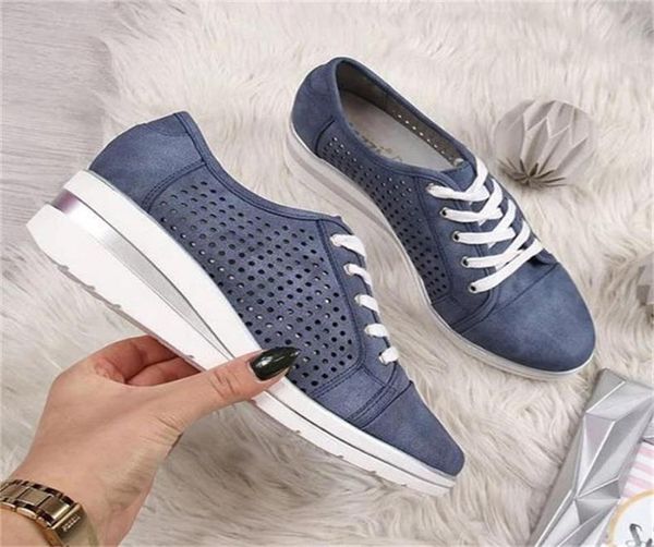 

dress shoes wedge summer autumn casual canvas sneakers breathable platform meddle heel pointed toe pump mesh2870839, Black