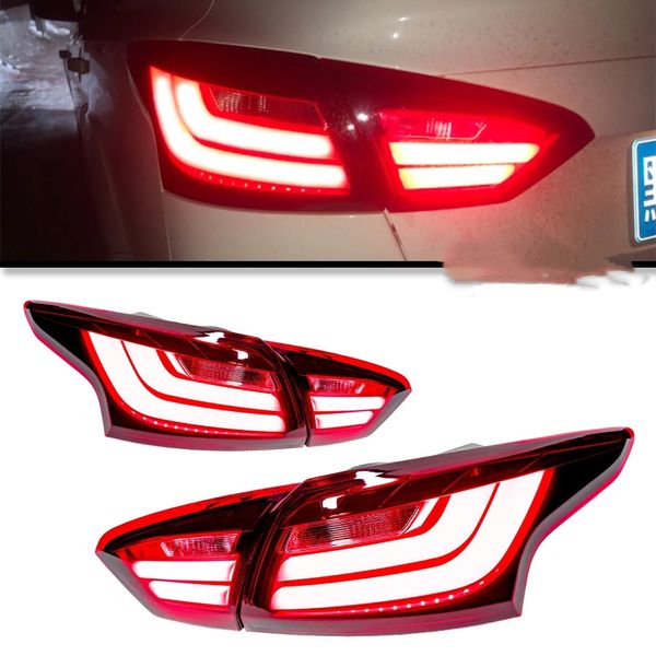 

2 colors tail lights for ford focus sedan led taillight 2012-2014 turn signal fog reverse running light auto rear lamp