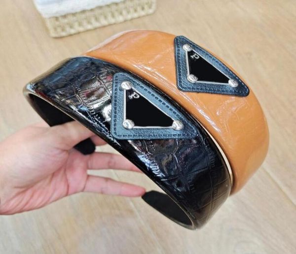 

women039s fashion simple leather letters wide side hairband women candy color leathers bandana hair accessories je4699537, Pink