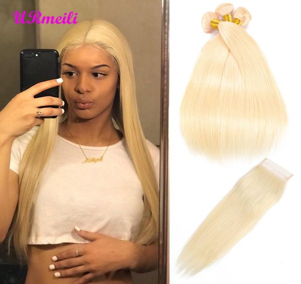 

613 blonde human hair straight brazilian virgin hair weave bundles with closureremy hair deals 34 bundles and closure5377162, Black;brown