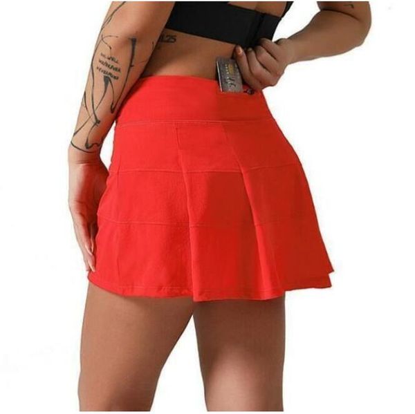 

pleated tennis skirt women gym clothes sports shorts female running fitness dance yoga underwear beach biker golf skirts, Black