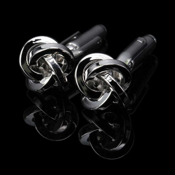 

cuff links c-man luxury silver knot shirt men's brand cufflinks abotoaduras jewelry g220525