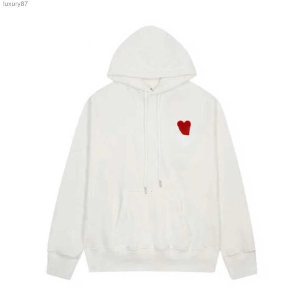 

hoodie male and female designers amis paris hooded highs quality sweater embroidered red love winter round neck jumper couple sweatshirts yt, Black