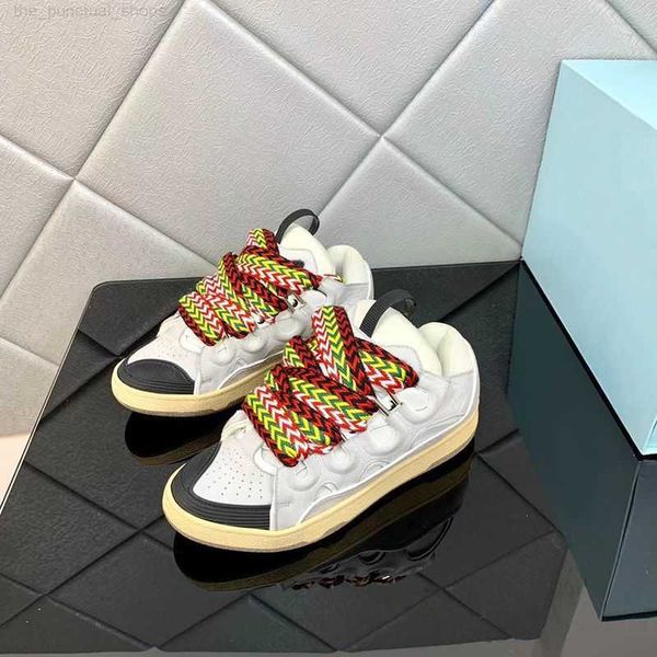 

women men casual shoes luxurys designer shoe womens mens sneaker leather high street sneakers laceup extraordinary embossed leather curb tra, Black