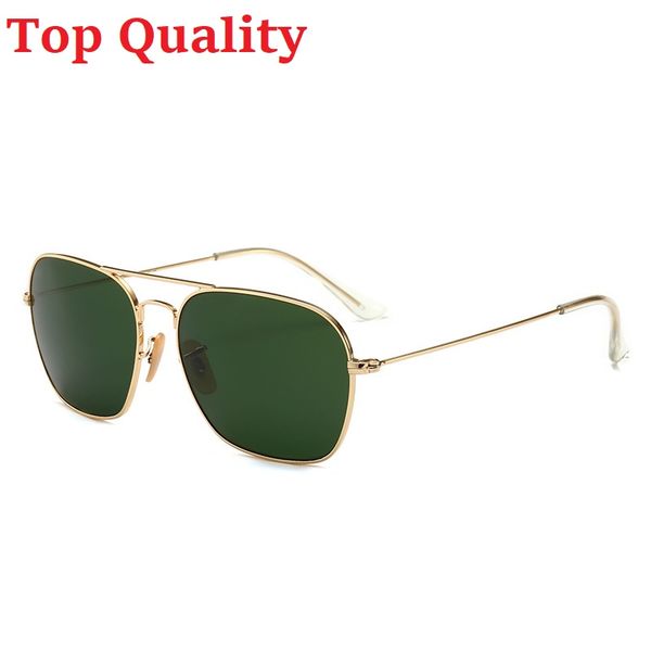 

sunglasses men women sunglasses brand designer fashion metal square frame pilot glass lenses uv400 sun glasses, White;black