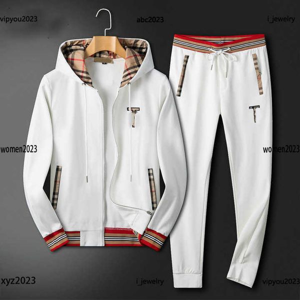 

man tracksuits designer sports sets jacket suits size -3xl 2pcs long sleeved zippered hooded overcoat and lace up pants, Gray