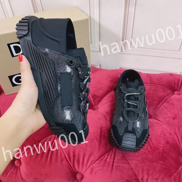 

2023 new r womens mans casual shoes fashion genuine leather letters printed woman runway trainers sneakers, Black