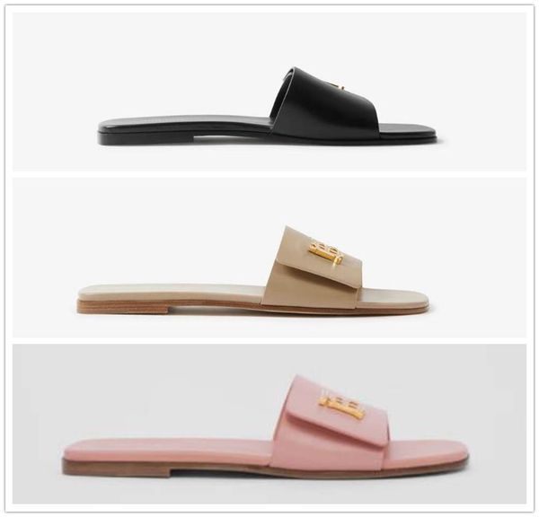 

new brand sandals l home milan fashion week catwalk style sheepskin inside size: 35-42 belt box, Black