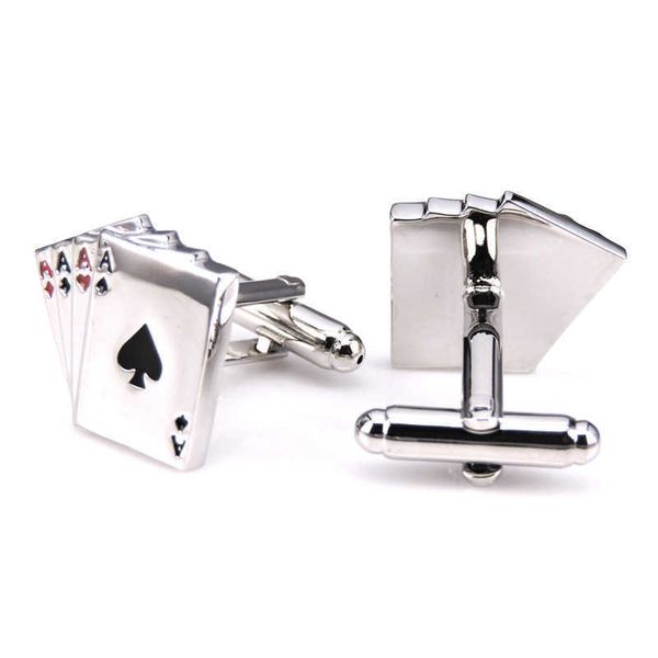 

cuff links c-man luxury card shirt men's brand cufflinks g220525, Silver