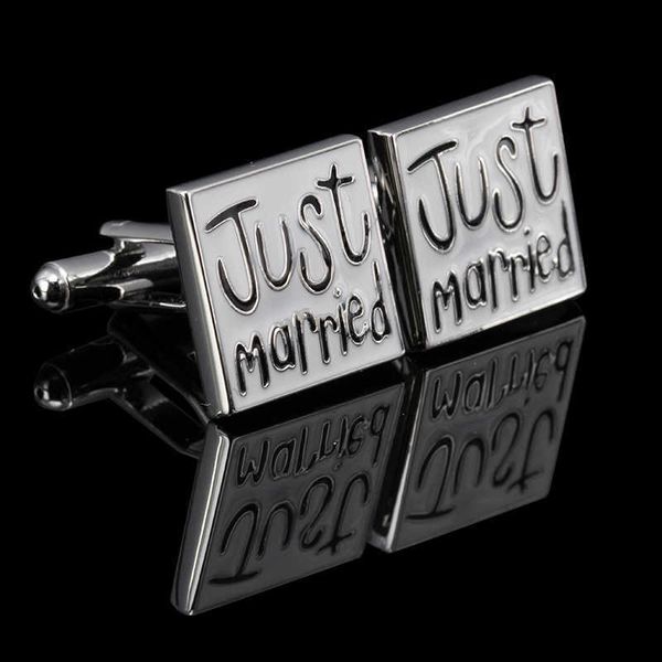 

cuff links married square wedding groom party shirts cufflinks gifts delivery only g220525, Silver