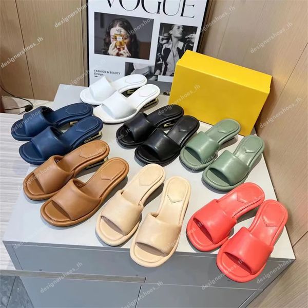 

designer slippers baguette black nappa sandals women sandals summer high heels outdoor peep toe casual slipper stylist shoes beach sandal