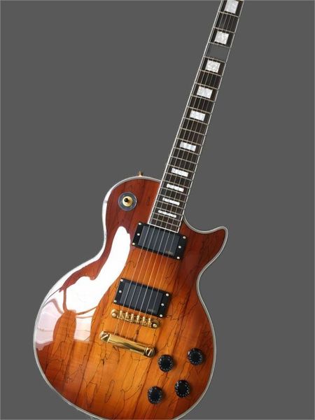

high-quality g lp custom brown wood myoelectric pickup mahogany custom electric guitar