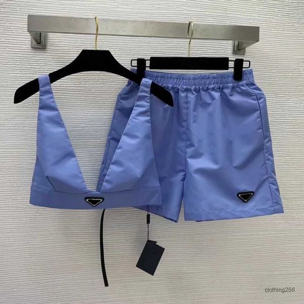 

ladies fashions women's tracksuits designer triangle bra short pants set adjustable chest size indoor outdoor bathing suits, Gray