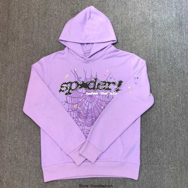 

autumn men's hoodies lilac young thug sp5der 555555 spider hoodie sweatshirt tracksuit spider web pullovers sweatpants set, Black