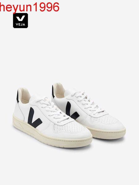 

french veja v10 little white versatile for men and women thick sole 2023 new genuine leather sports board german training shoes
