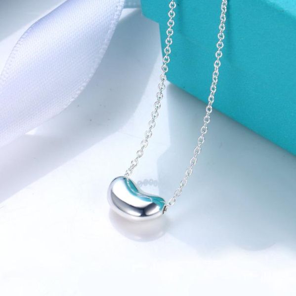 

luxury beans pendant necklace with diamonds designer jewelry womens necklaces for women with box party wedding gifts3665917, Silver