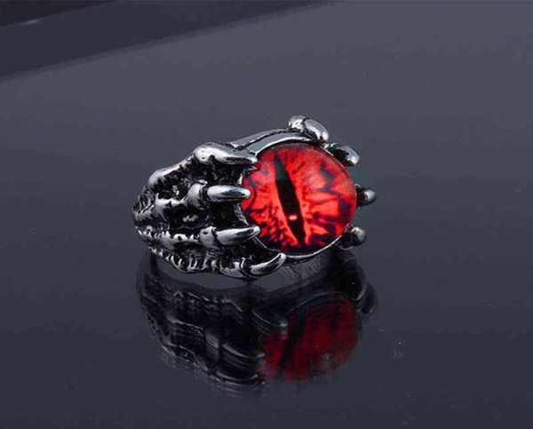 

fashion creative evil eye rings for men women personality male punk 4 colors ring jewelry men039s bar night club accessories gi2350040, Silver