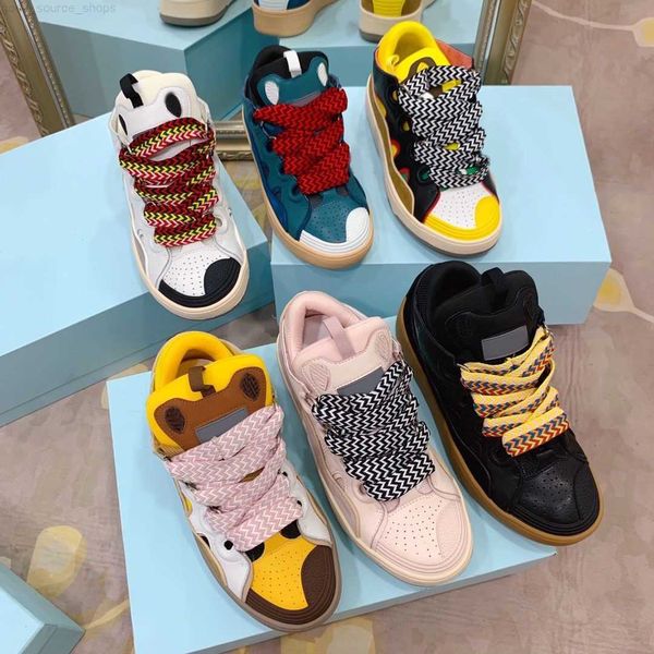 

2022 designer mesh women lace-up shoes style 90s extraordinary sneaker embossed leather curb sneakers mens men in nappa calfskin shoe rubber, Black