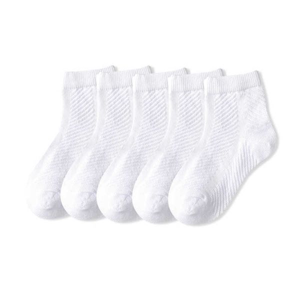 

socks children's cotton summer thin breathable knit mesh soft white fashionable boys and girls baby students' black socks 1-12y g2, Pink;yellow
