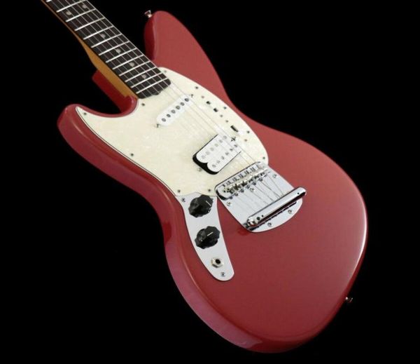

kurt cobain jagstang lefthand rosewood fingerboard fiesta red electric guitar6922986
