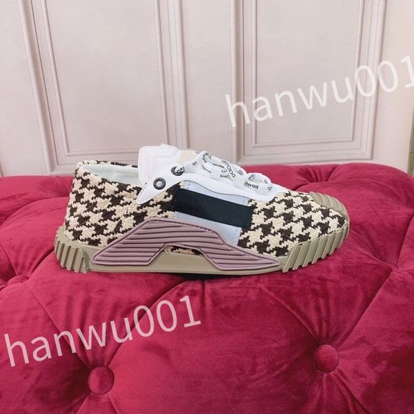 

luxurys fashion women mens casual shoes desiner genuine leather platform lace up sneakers runway running walking shoes, Black