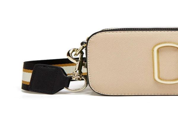 

2022 new female texture wide shoulder belt fashion matching color crossbody camera bag slung single satchels purse6509243