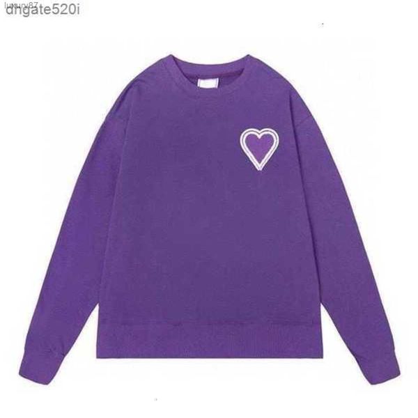 

male and female designers amis paris hooded highs quality sweater embroidered red love winter round neck jumper couple sweatshirts pmc6ps, Black