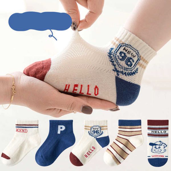 

socks 5 pairs/batch of summer children's cotton socks boys girls teenagers and students. cartoon fashion website for children aged 1-12, Pink;yellow