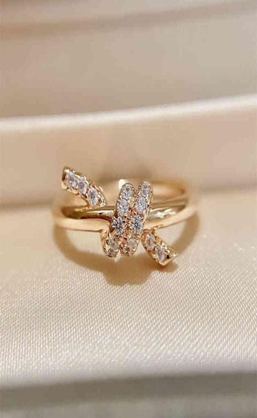 

knot ring female ins cool wind golden temperament light luxury inlaid minority ring opening adjustable index finger2101960, Silver