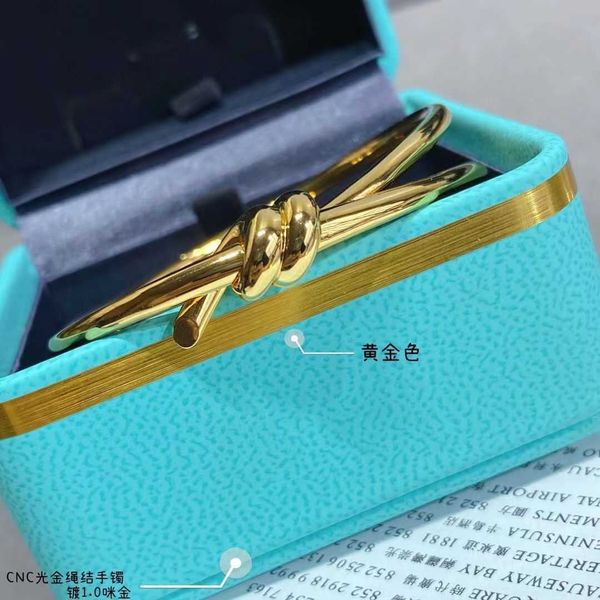 

factory designer t bangle t home new knot bracelet knot 925 silver colorfast rose gold t home bracelet valley ailing w42y, Black