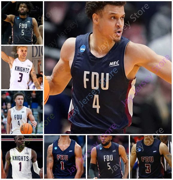 

fdu fairleigh dickinson basketball jersey ncaa college demetre roberts grant singleton ansley almonor joe munden jr. heru bligen sean moore, Black;red